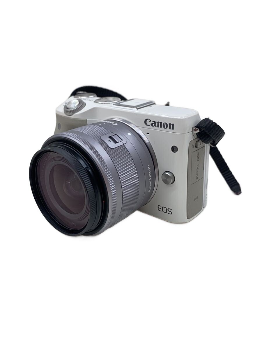 【中古】CANON◆デジタル一眼写真機 EOS M3 EF-M15-45 IS STM 水晶体一揃いの道具 [白いこと]//【写真機】