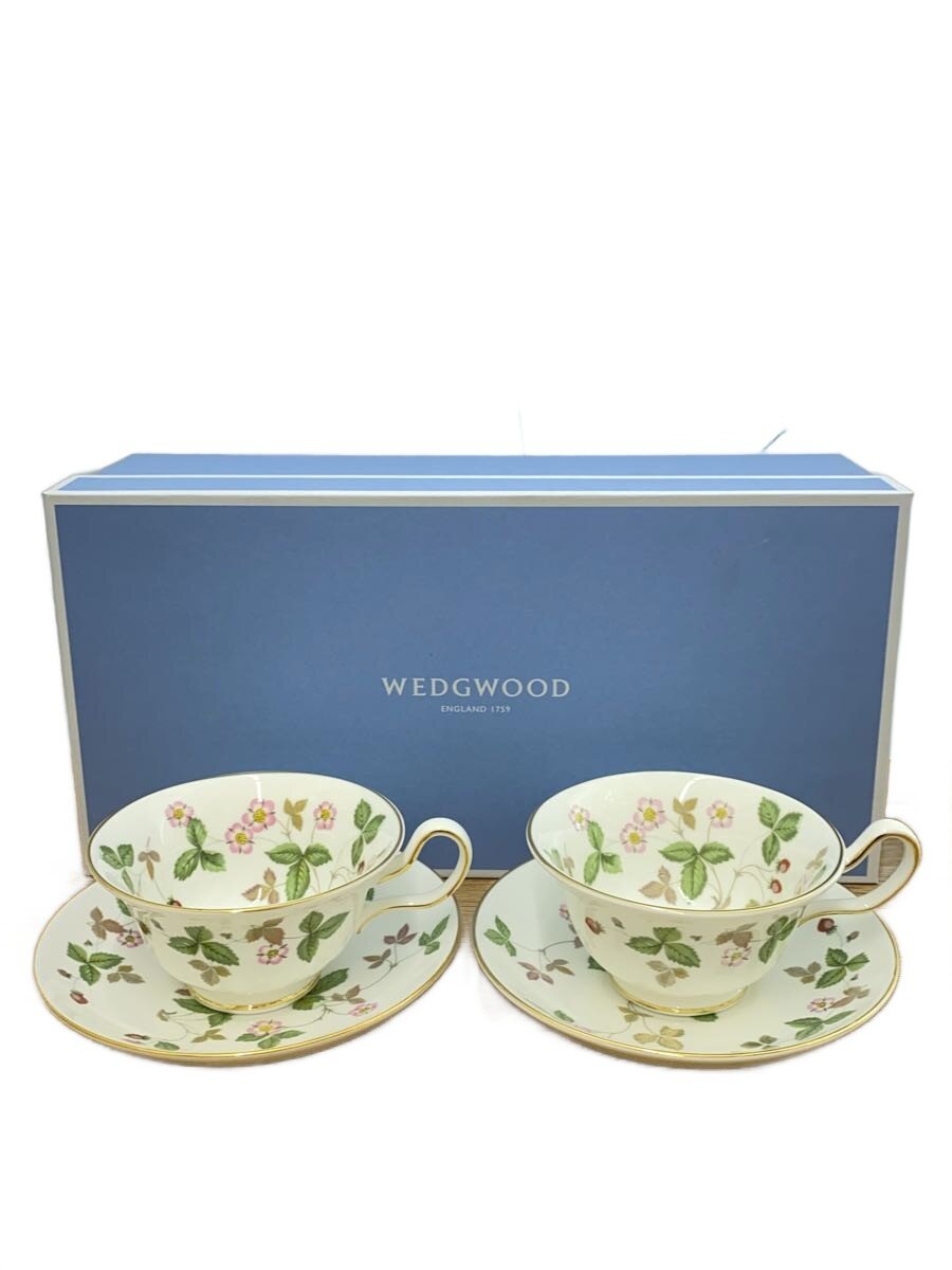 【中古】WEDGWOOD◆カップ&ソーサー/4点セット/WHT【キッチン用品】