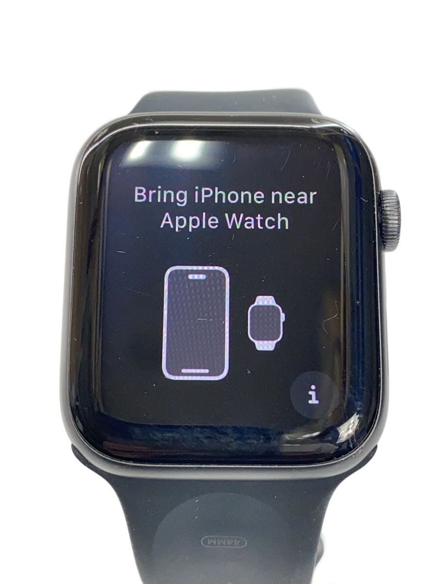 【中古】Apple◆Apple Watch SE GPS模範例 44粍 MYDT2J/A [黒いこと]/デジタル/天然ゴム/BLK【服飾雑貨他】