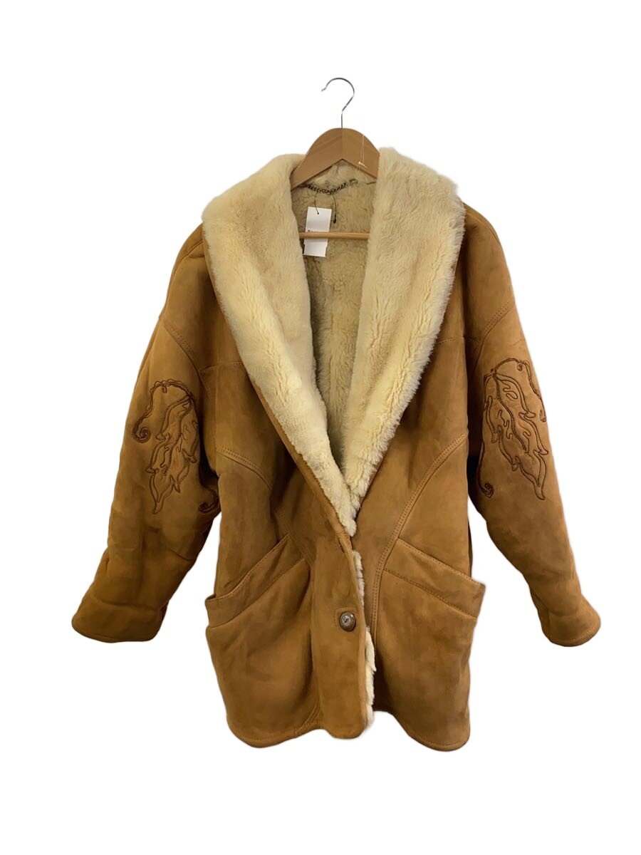 【中古】SUPREMA/ボアムートンコート/44/スウェード/BRW【レディース御召しもの】