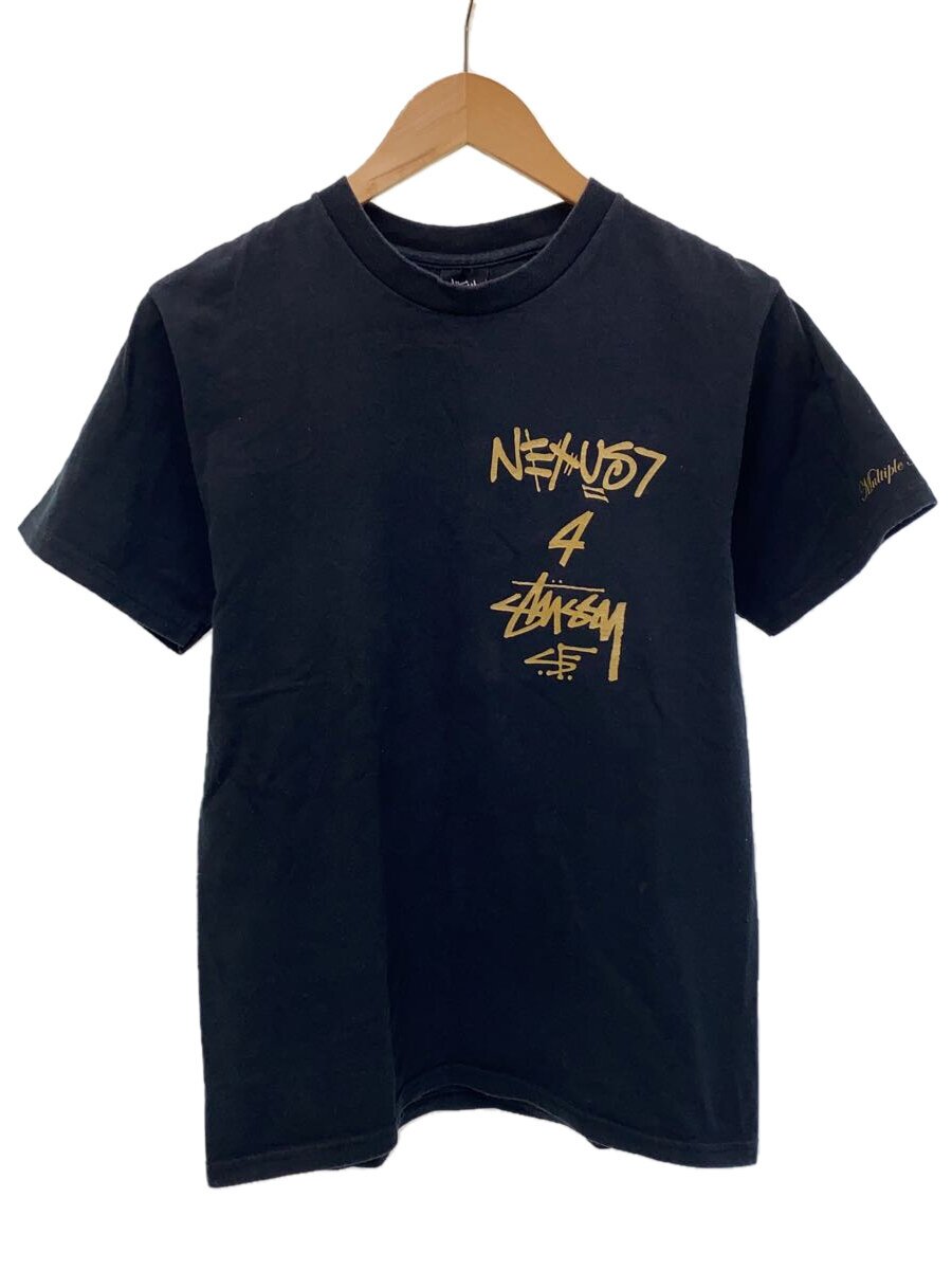【中古】STUSSY◆プルオーバー/S/綿織物/黒いこと/ゴールド刷り上げる/色褪せ有/ネクサス7/25th【メンズウェア】