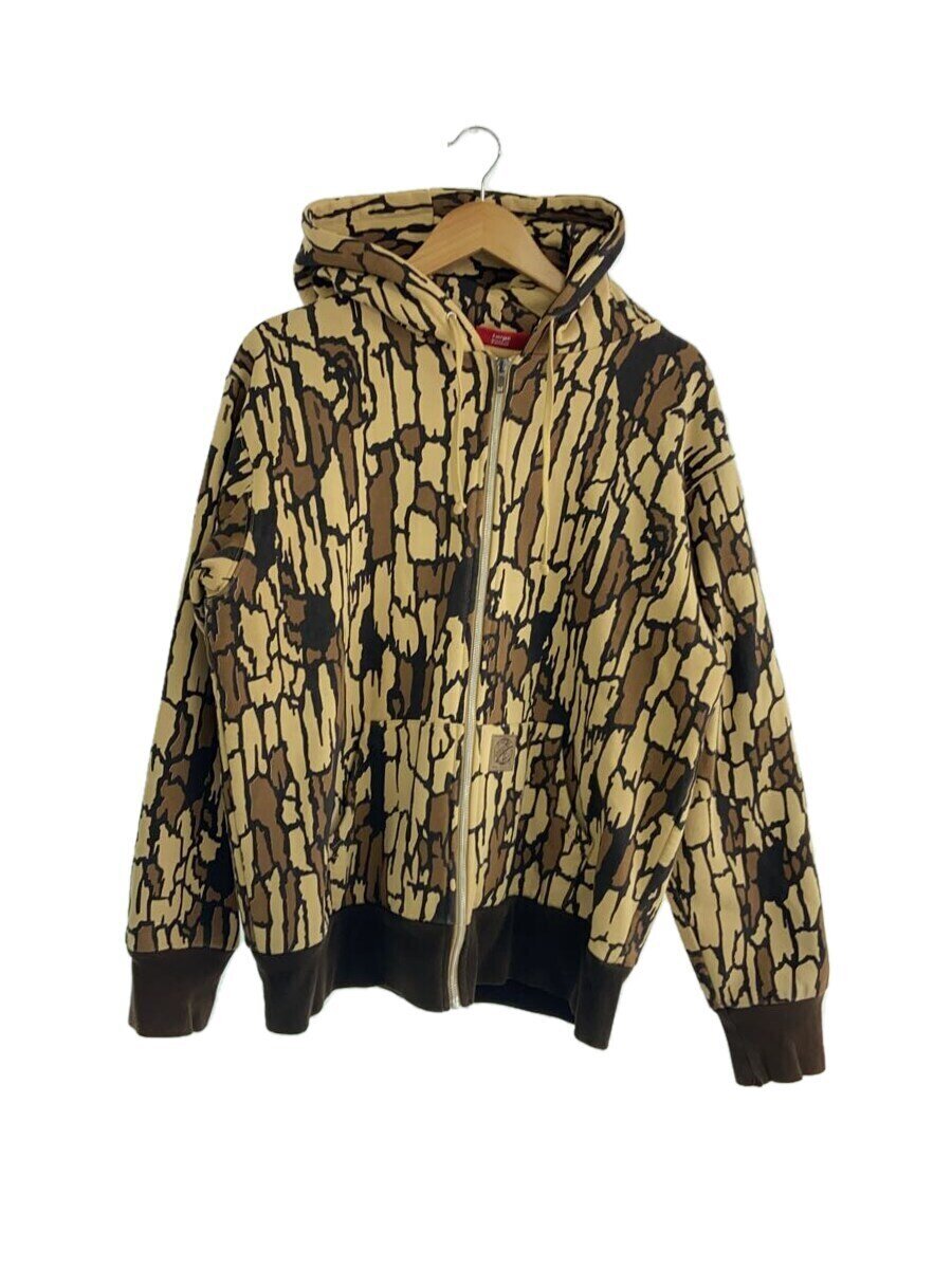 【中古】Supreme◆06AW/Tree Bark Camo Thermal Zip Up/綿織物/マルチ色合い/家鴨フラ/袖穴有【メンズウェア】
