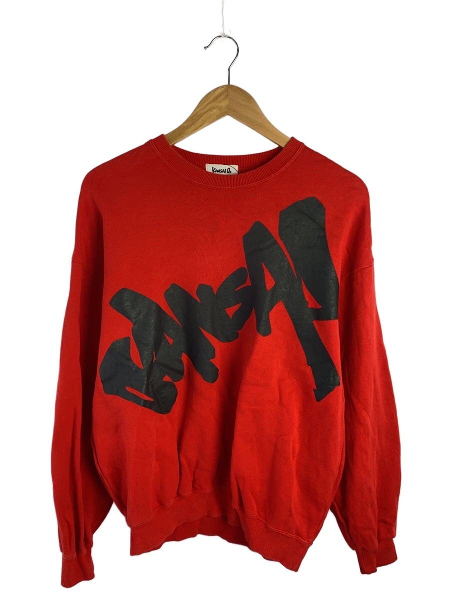 【中古】KANSAI◆O2/寛斎/流汗/--/綿織物/RED/刷り上げる//【メンズウェア】
