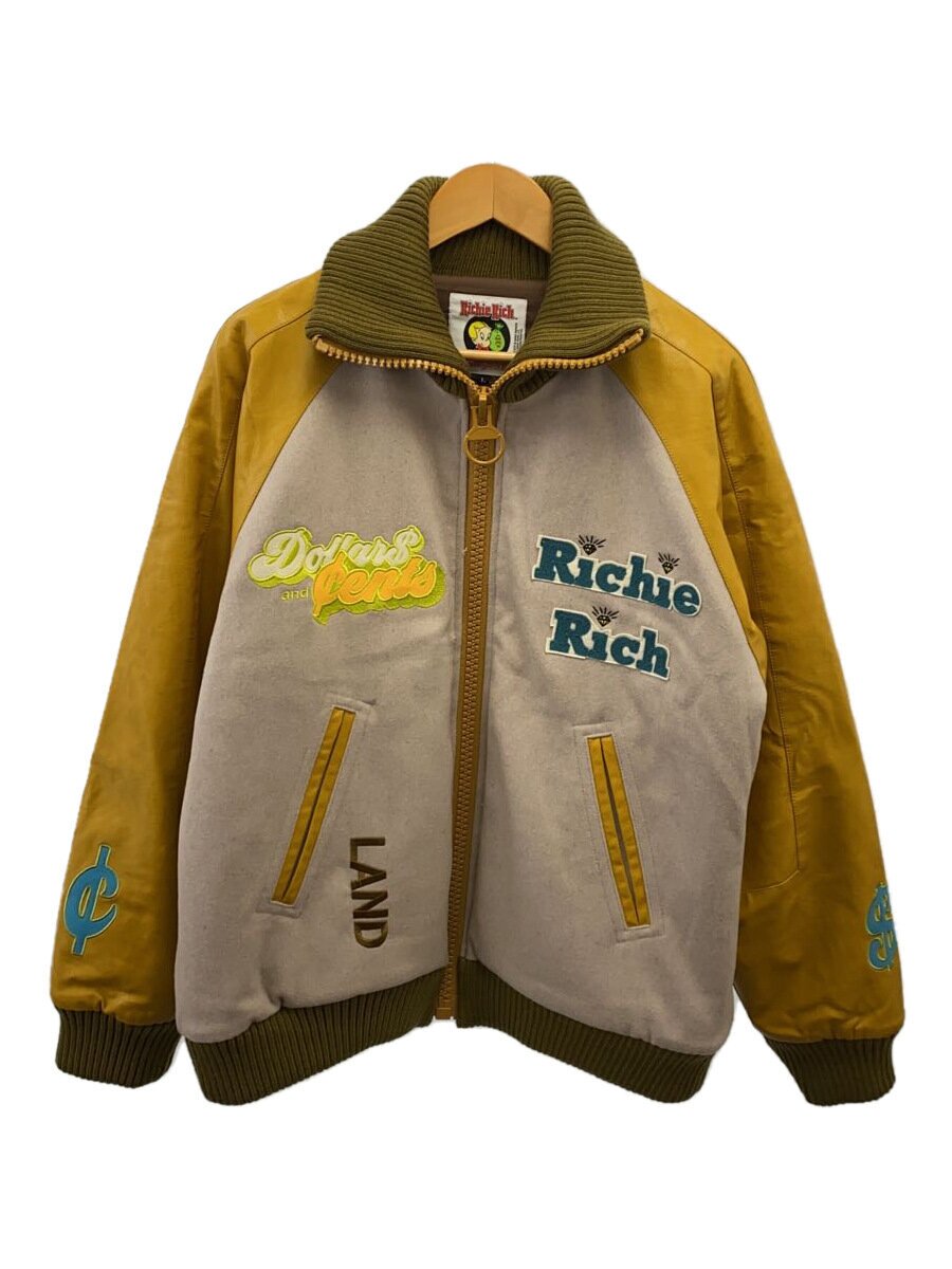 【中古】LAND BY MILKBOY◆スタジャン/L/ウール/GRY/60233106【レディースウェア】|2nd STREET 店