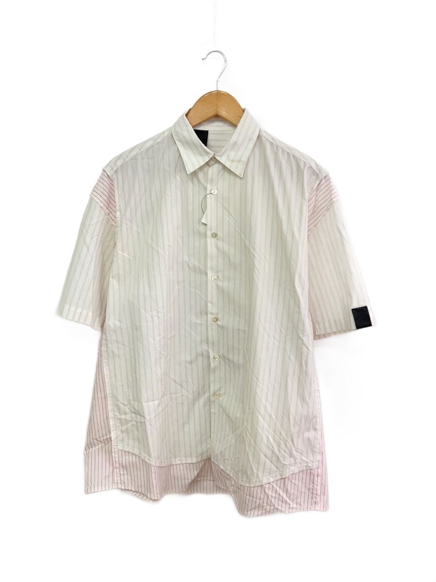 【中古】N.HOOLYWOOD◆HALF SLEEVE SHIRT/半袖シャツ/34/ナイロン/WHT/ストライプ/2231-SH58-013【メンズウェア】｜2ｎｄ STREET 店