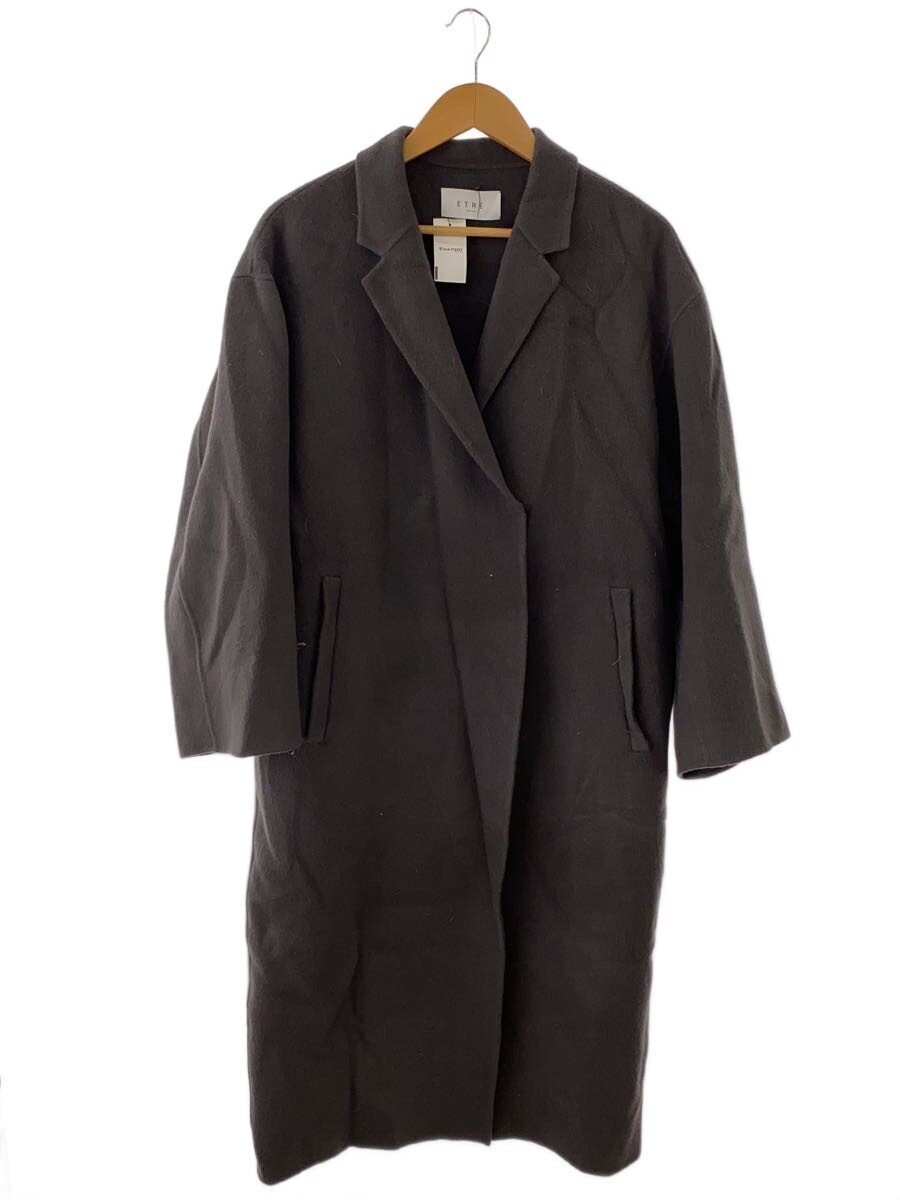【中古】ETRE TOKYO◆チェスターコート/S/羊毛/GRY/無地/1222500016-1【レディース御召しもの】