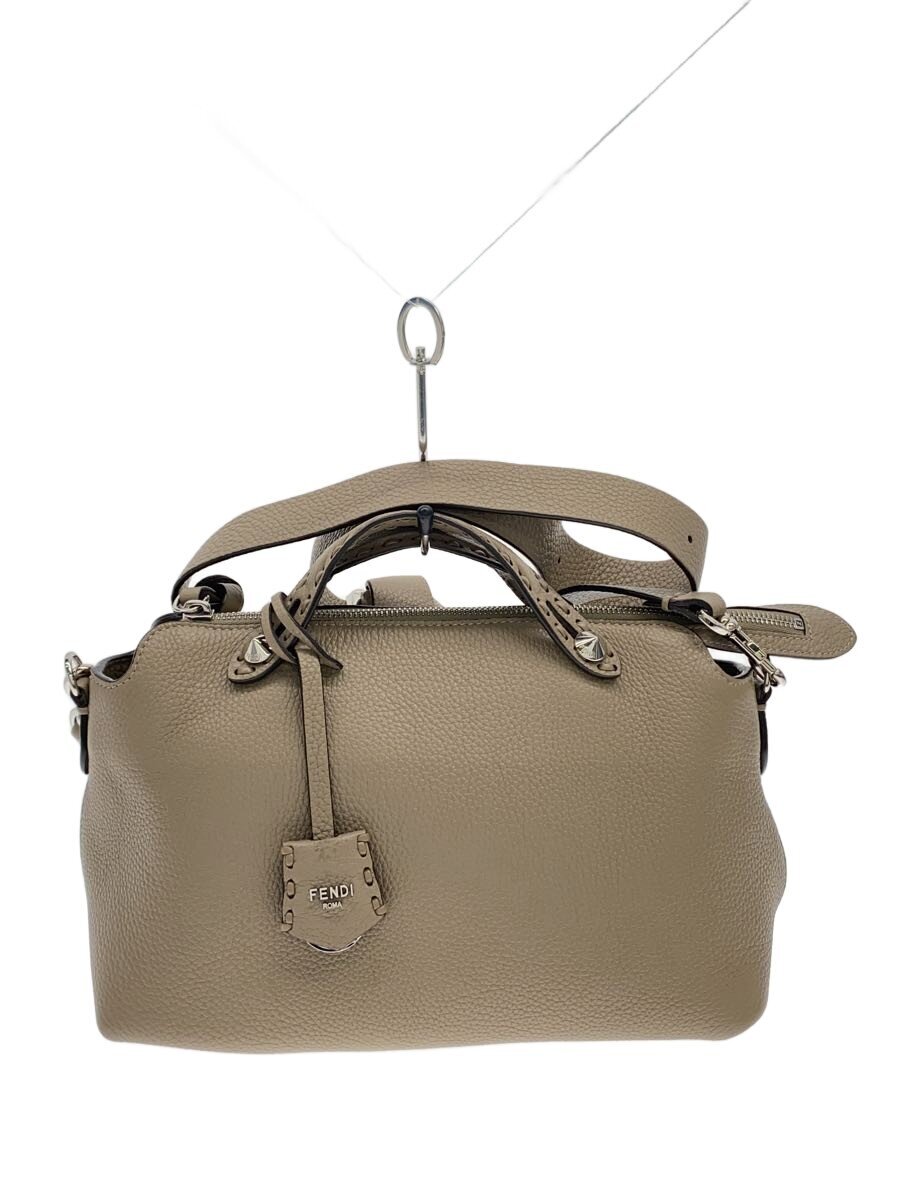 【中古】FENDI◆バイ ザ 通い路 セレリア ラージ/ショルダーバッグ/なめし革/BEG/8BL156 ASU2【御徒面子】