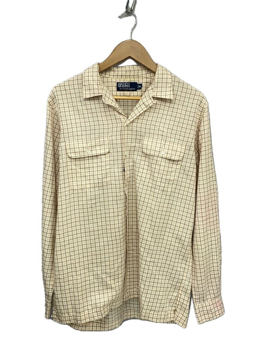 【中古】POLO RALPH LAUREN◆90s/開襟プルオーバー/M/綿織物/BEG/読み合わせる/? NULL ?//【メンズウェア】
