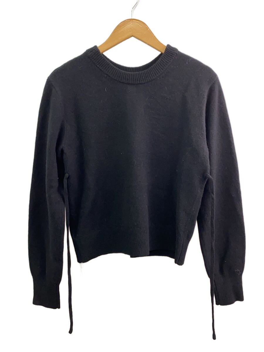 【中古】CLANE◆W FACE CENTER SLIT KNIT TOPS/2/羊毛/BLK/17106-2232【レディースお召しもの】