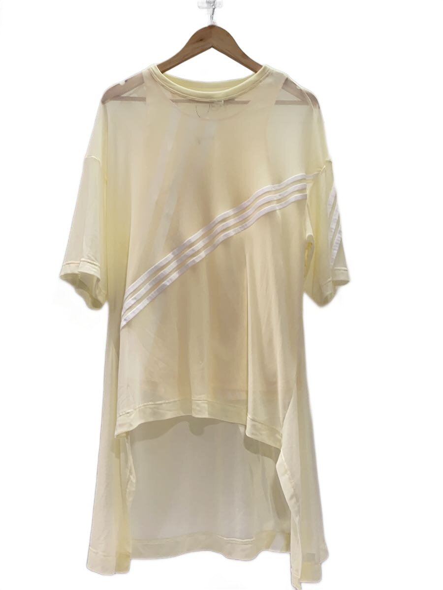 【中古】Y-3◆MESH TEE/半袖カットソー/XS/ナイロン/CRM/HG6112【レディース御召しもの】