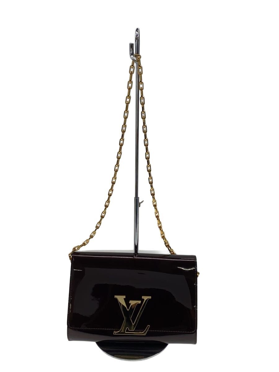 【中古】LOUIS VUITTON◆ポシェット・ルイーズ_ヴェルニ_アマラント/エナメル/BRD【御徒面子】