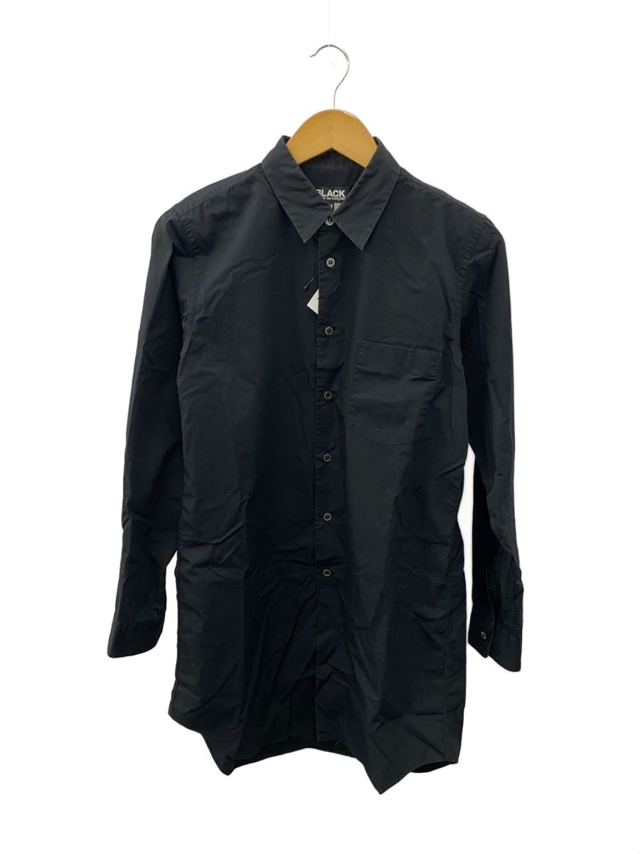【中古】BLACK COMME des GARCONS◆長袖プルオーバー/M/綿織物/黒いこと/無地/1R-B020【メンズウェア】