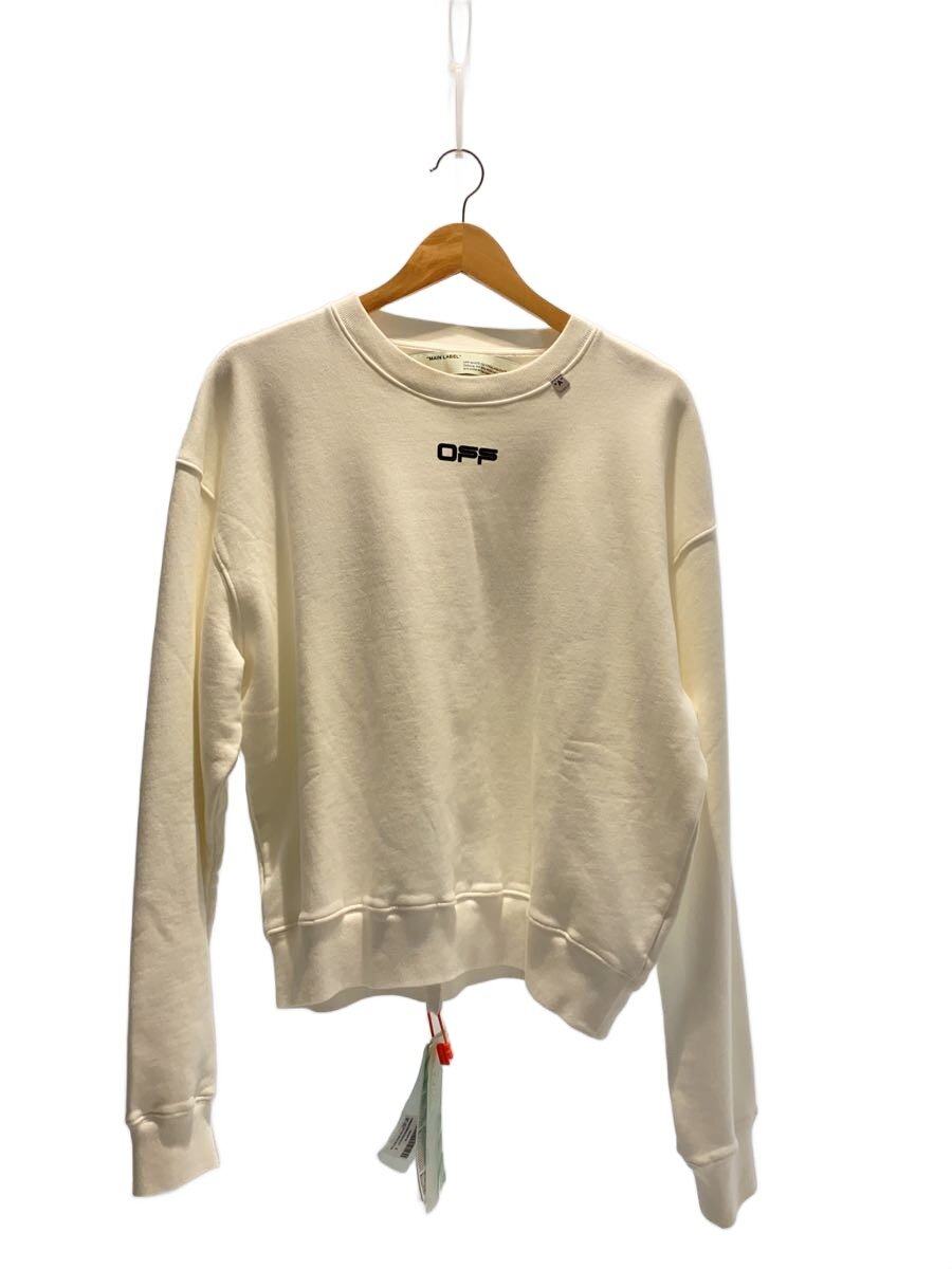 【中古】OFF-WHITE◆Logo Oversized Sweatshirt/S/綿織物/WHT/OMBA035R20E30004【メンズウェア】