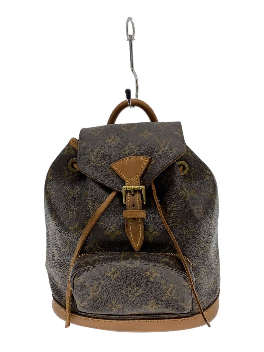 【中古】LOUIS VUITTON◆1)ミニ・モン掏摸_モノグラム・帆布/PVC/BRW【御徒面子】