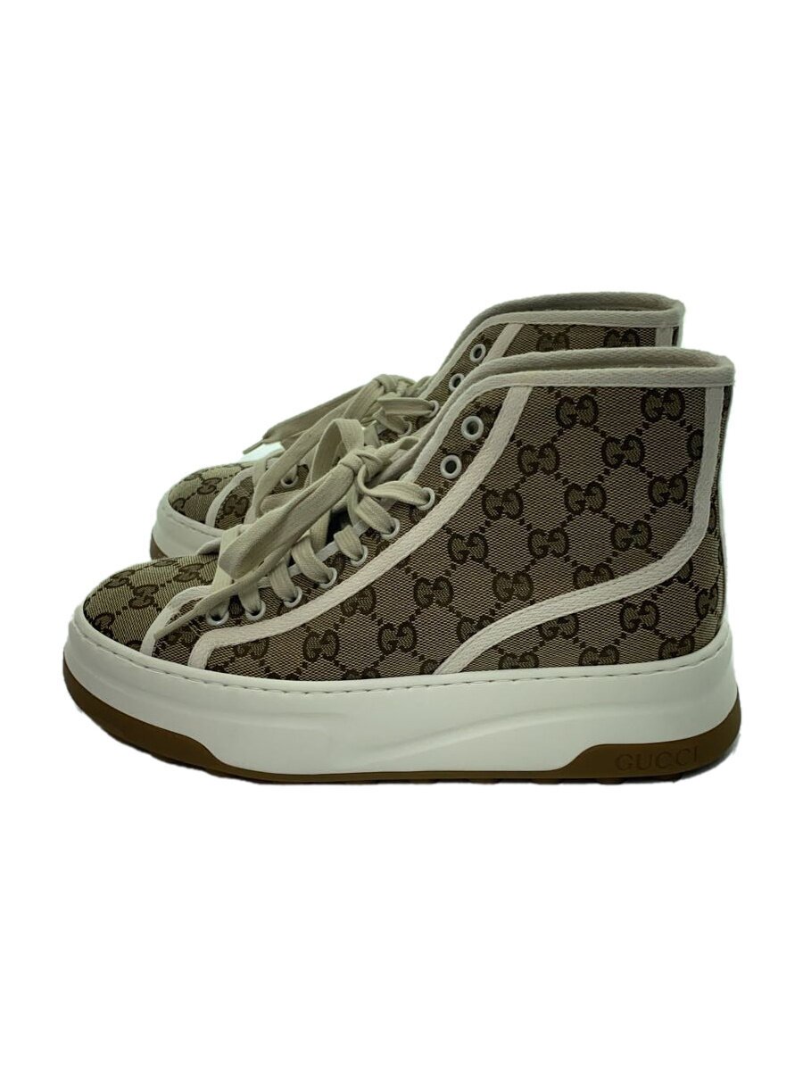【中古】GUCCI◆ハイカットスニーカー/--/BEG/351 8968J【シューズ】
