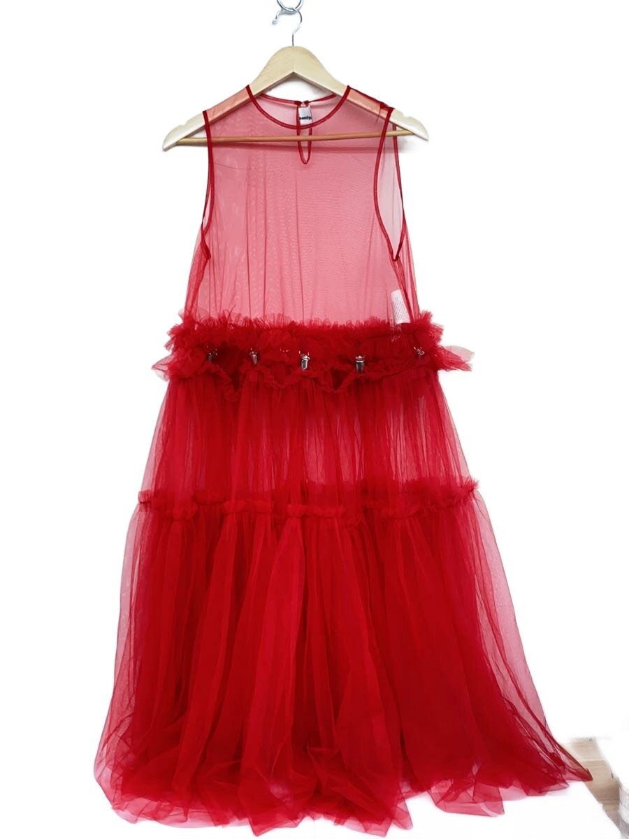 【中古】noir kei ninomiya◆25SS/Detachable Skirt Dress/XS/ナイロン/RED/無地/3O-O002//【レディースお召しもの】