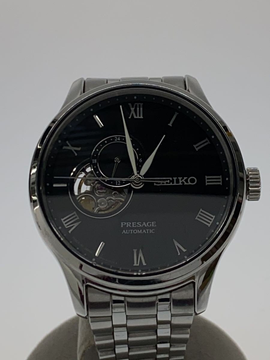【中古】SEIKO◆自動小銃巻ウオッチ/アナログ/--/BLK/SLV/ーー/4r39-00w0【服飾雑貨他】