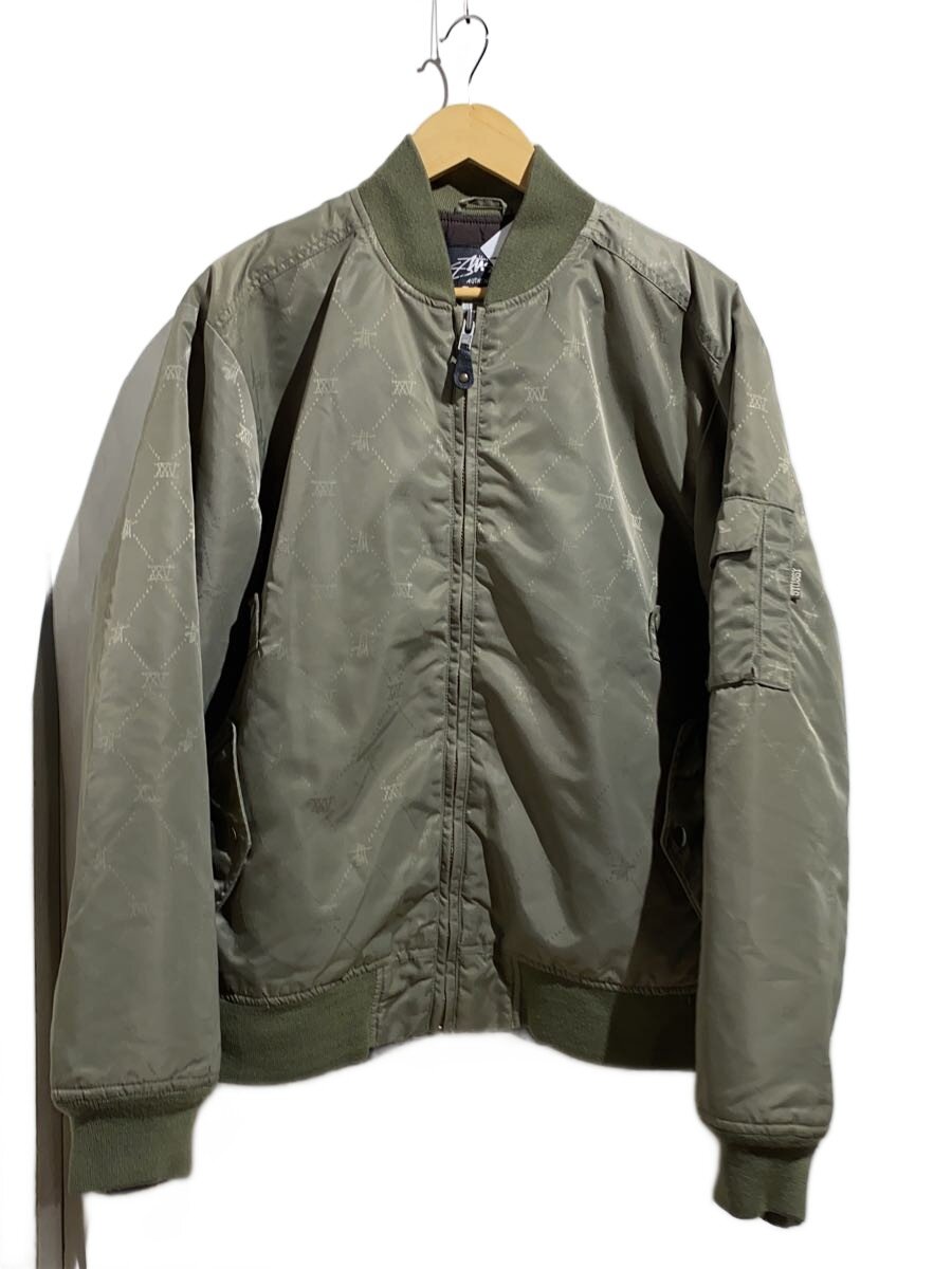【中古】STUSSY◆25周年/ma1/フライトジャケット/L/ナイロン/KHK//【メンズウェア】｜2ｎｄ STREET 店