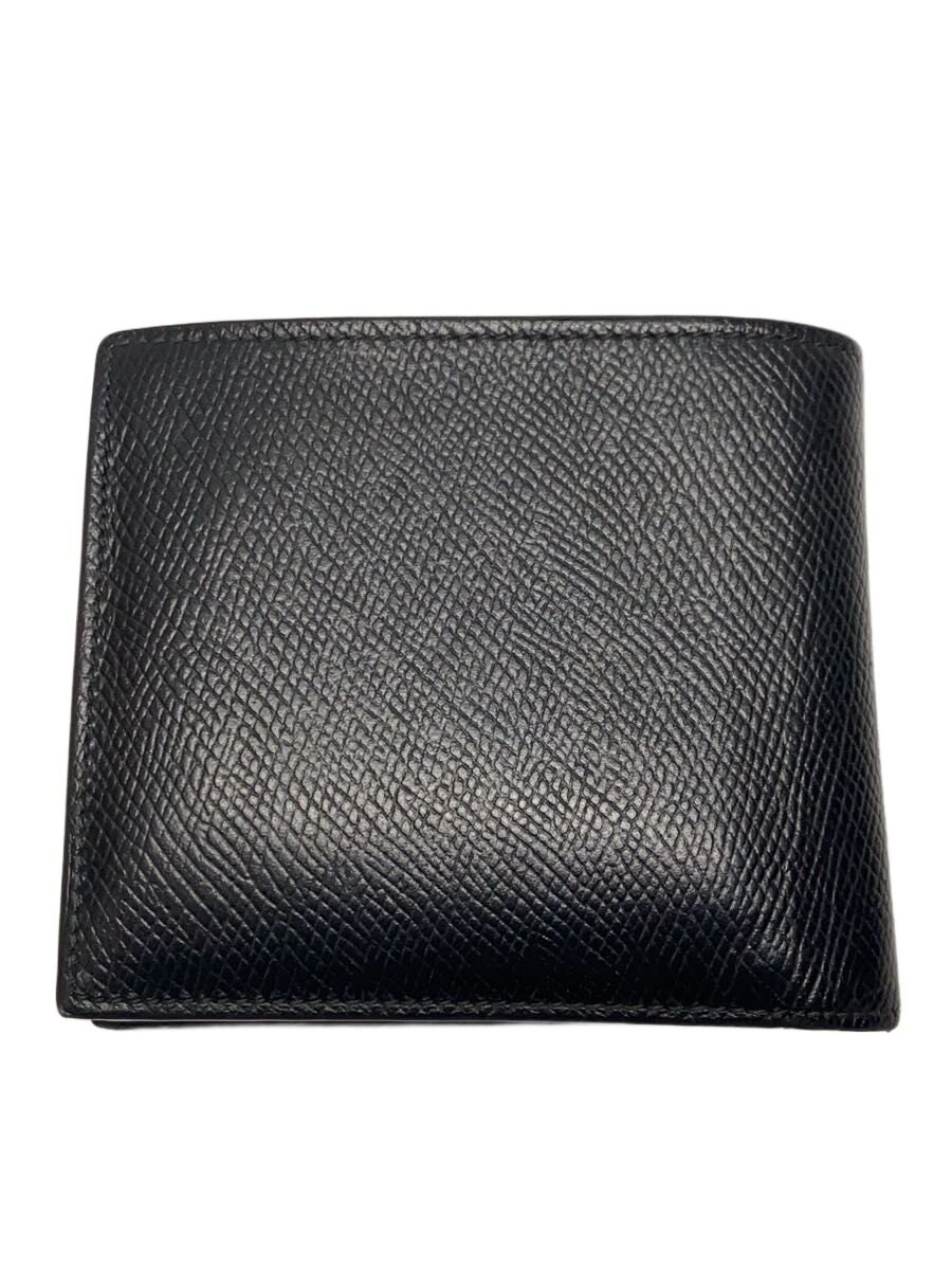 【中古】CELINE◆バイフォールドウォレット/2つ折り金入れ/なめし革/BLK/メンズ/箱付【服飾雑貨他】