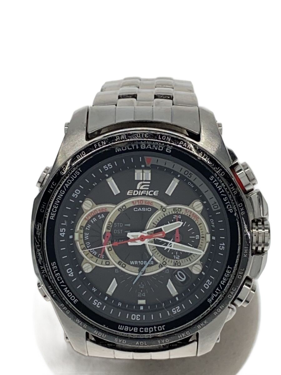 【中古】CASIO◆石英ウオッチ/アナログ/ステンレス鋼/GRY/SLV/SS/EQW-M710//【服飾雑貨他】