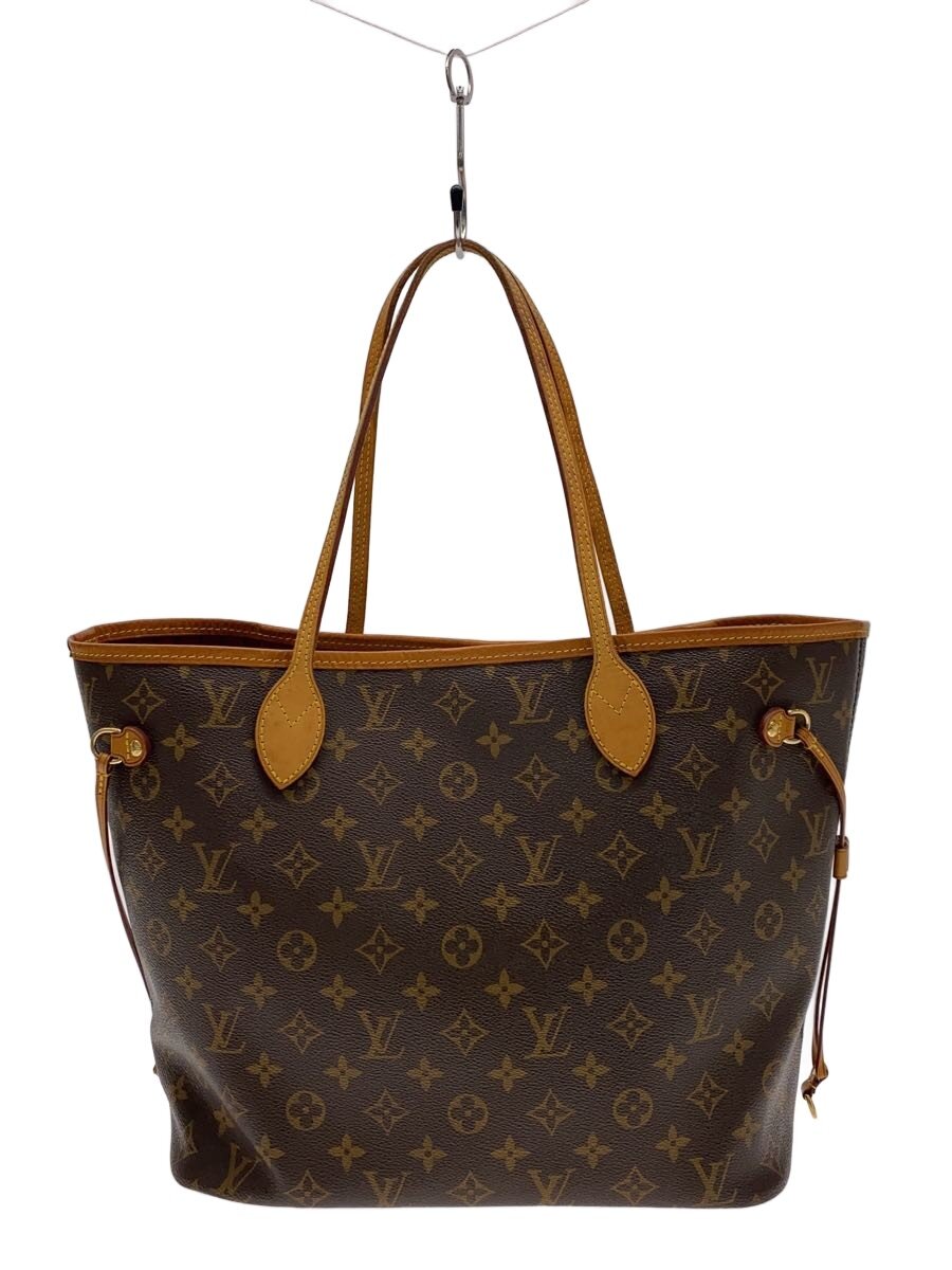 【中古】LOUIS VUITTON◆2)ネヴァーフルMM_モノグラム・帆布_杏/PVC/BRW【御徒面子】