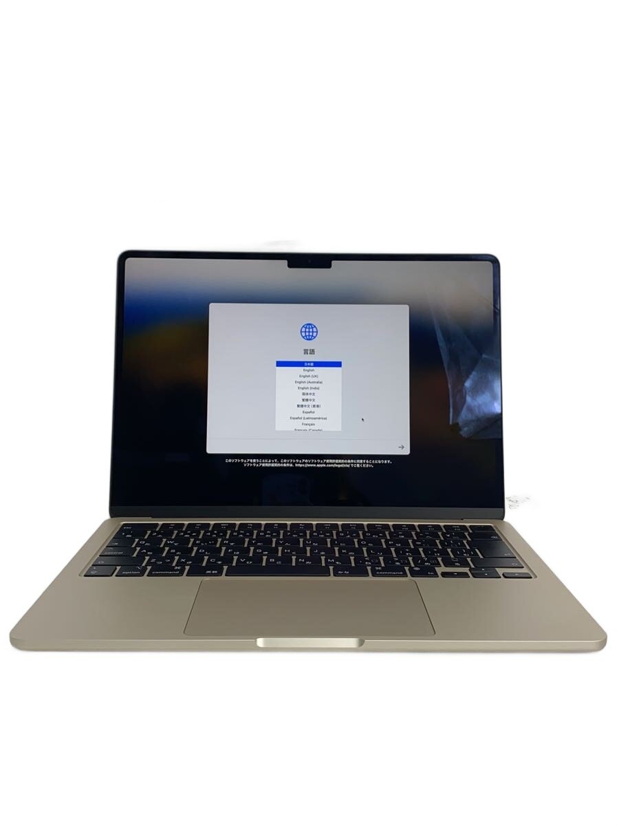 【中古】Apple◆ノートPC MacBookAir14 2(13-inch 2022) MLY13J/A [スターライト]/その他/【パソコン】｜2ｎｄ STREET 店