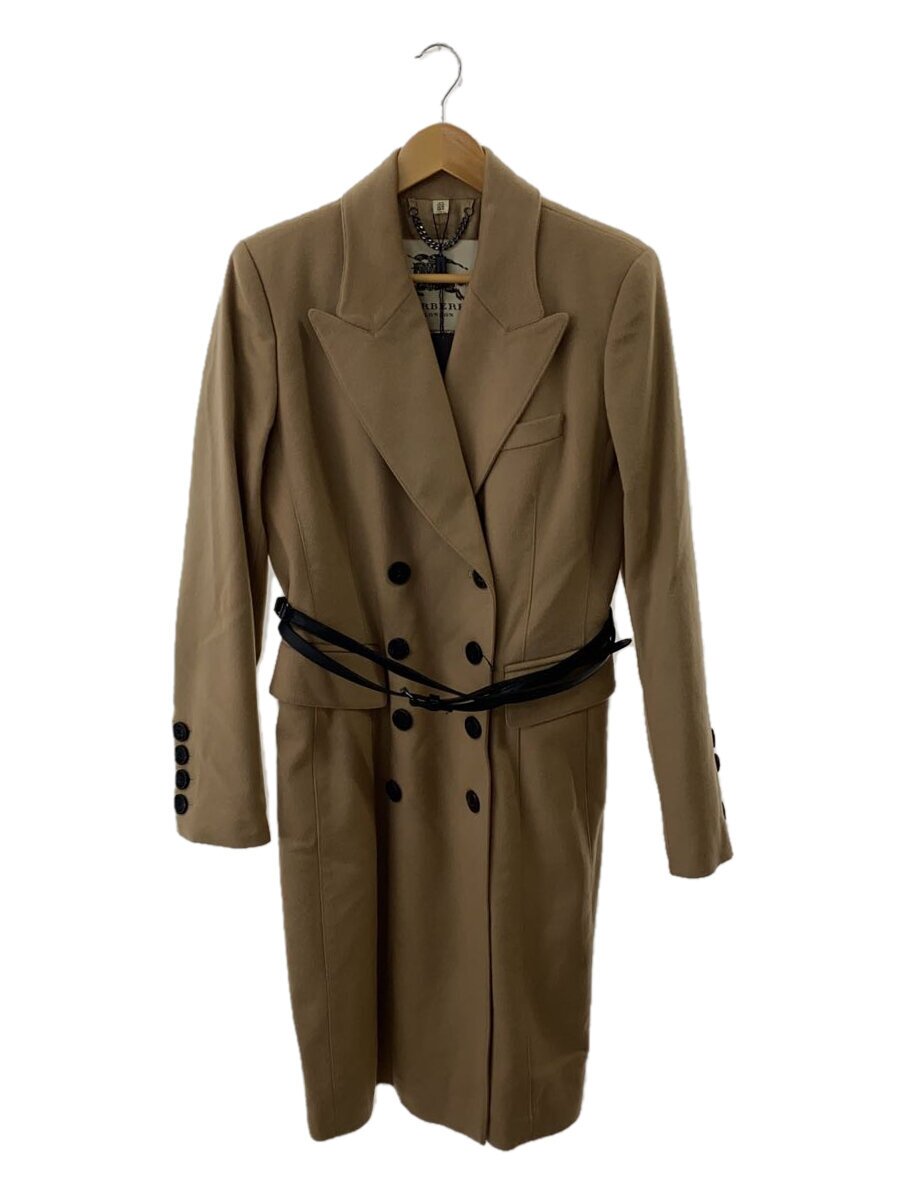 【中古】BURBERRY LONDON◆厚地の外套/12/羊毛/BEG/胴締め付/【レディースお召しもの】