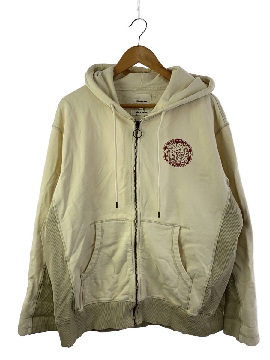 【中古】NICHOLAS DALEY◆ジップパーカー/L/コットン/WHT//【メンズウェア】｜2ｎｄ STREET 店