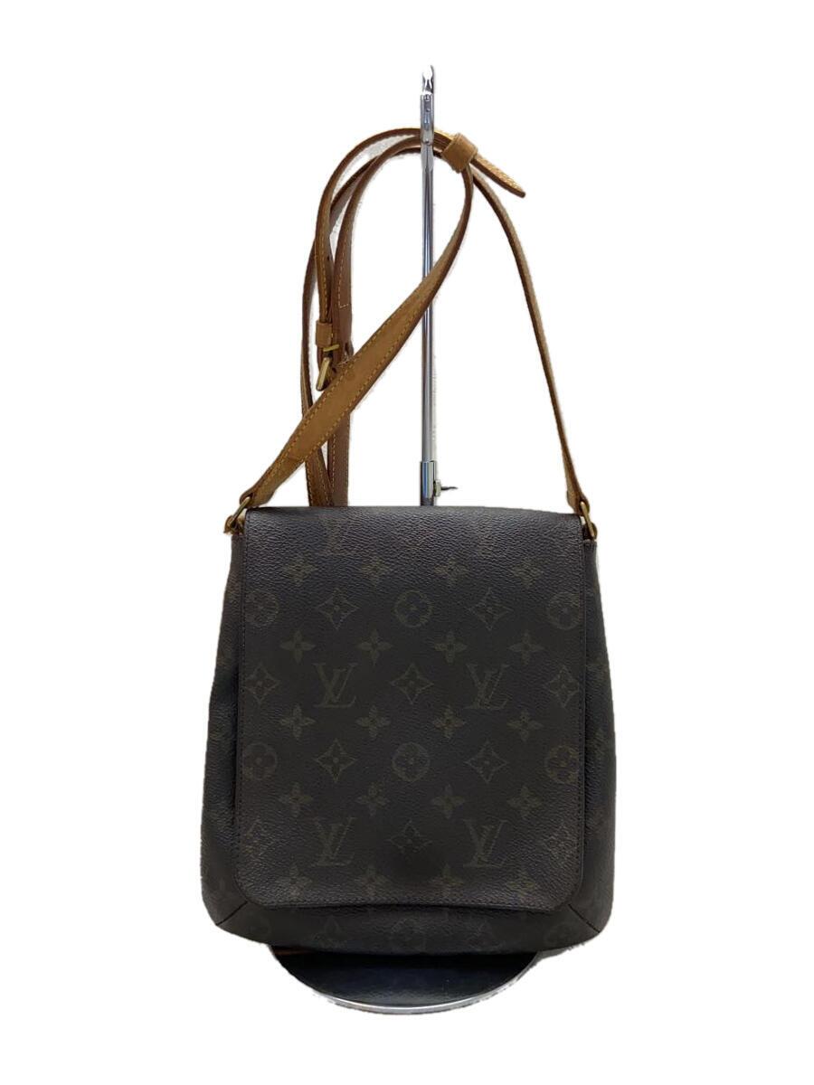 【中古】LOUIS VUITTON◆ミュゼット・サルサ_モノグラム・帆布_遊撃手肩先_BRW/PVC/BRW【御徒面子】