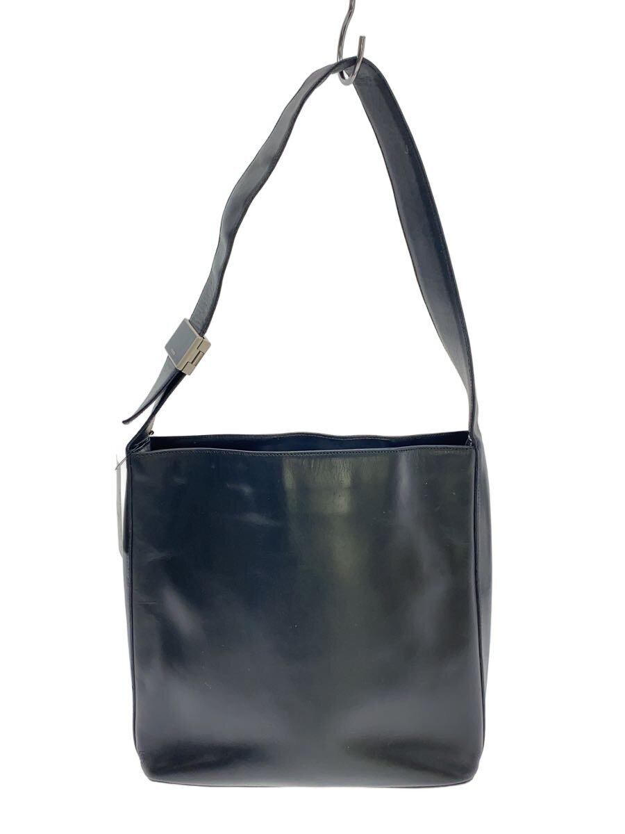 【中古】PRADA◆ショルダーバッグ/なめし革/BLK//【御徒面子】