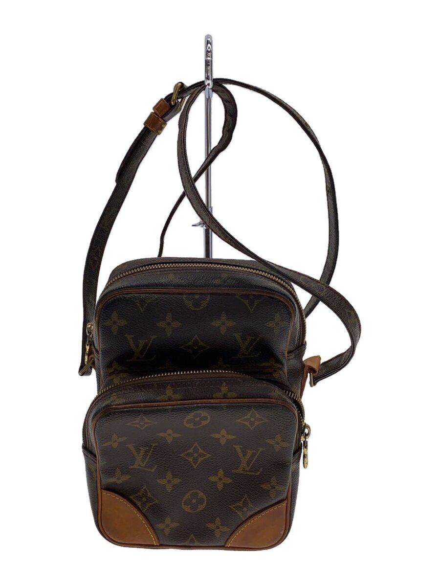 【中古】LOUIS VUITTON◆アマゾン_モノグラム・帆布_BRW/PVC/BRW【御徒面子】