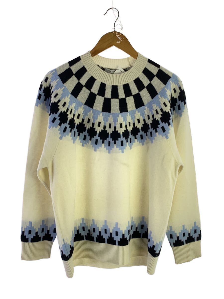【中古】UNDERCOVER◆23aw/フェアアイルJQ労働者の一団/編み物・スウェーター(透け透け)/3/毛糸/WHT/uc2c9904-1【メンズウェア】