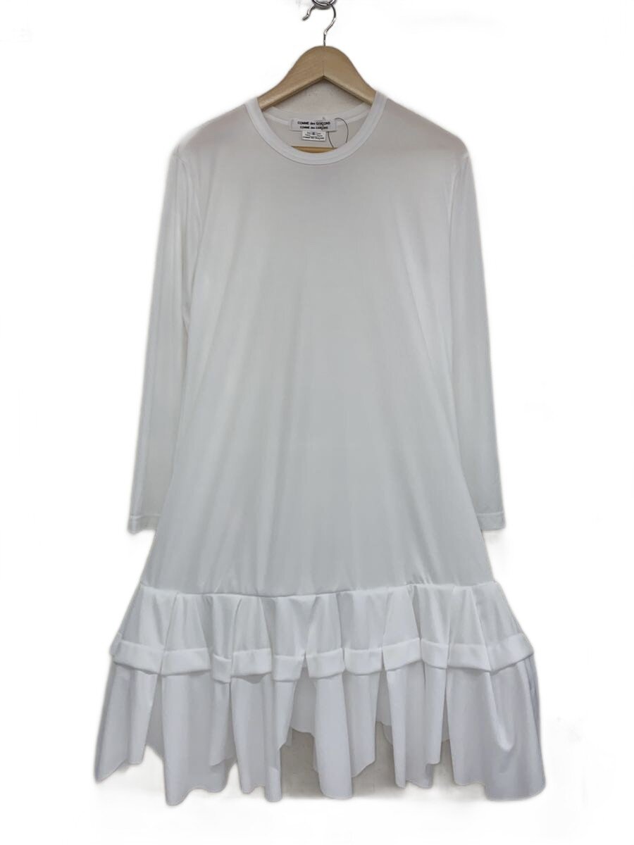 【中古】COMME des GARCONS COMME des GARCONS◆25SS/裾フリルインナーチュールワンピース/S/ポリエステル/WHT/無地/RO-T009//【レディースウェア】|2nd STREET 店