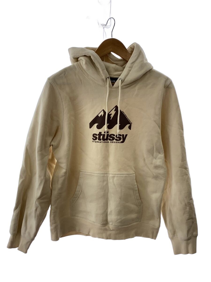 【中古】STUSSY◆パーカー/M/綿織物/IVO【メンズウェア】