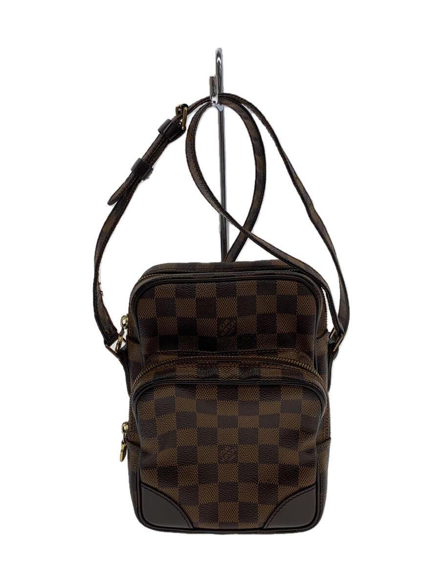 【中古】LOUIS VUITTON◆アマゾン_ダミエ・エベヌ_BRW/PVC/BRW/総柄/N48074///【御徒面子】