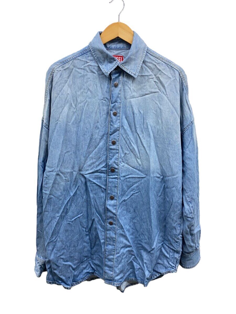 【中古】DIESEL◆長袖プルオーバー/S/--/BLU【メンズウェア】