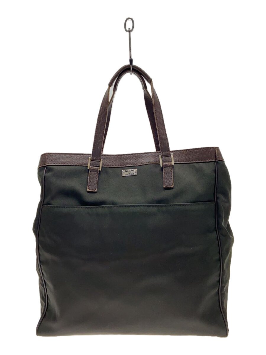 【中古】GUCCI◆トートバッグ/帆布/GRN/無地/152601・200047【御徒面子】