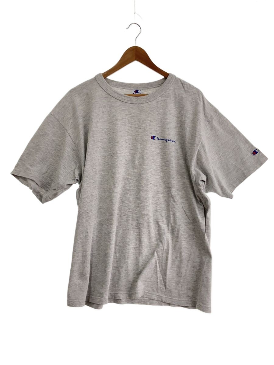 【中古】Champion◆Vintage/90s/USA製/ワンポイントロゴタイププルオーバー/SIZE:XL/綿織物/薄墨色/シングル編み目【メンズウェア】