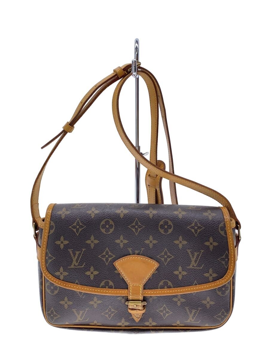 【中古】LOUIS VUITTON◆ソローニュ_モノグラム・帆布/PVC/BRW【御徒面子】