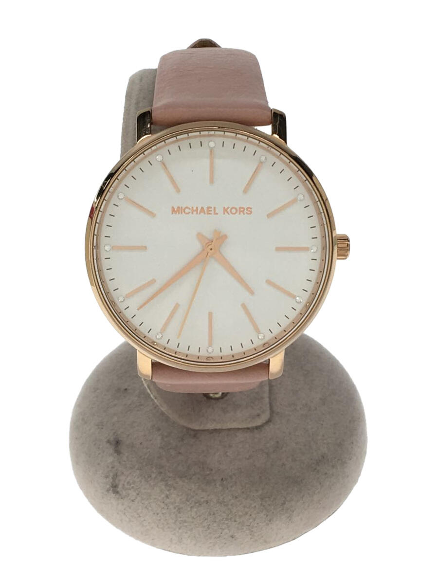 MICHAEL KORS 5ATM PYPER QUARTZ ANALOG LEATHER MK-2741 #9A58 VERYGOOD  WRISTWATCH