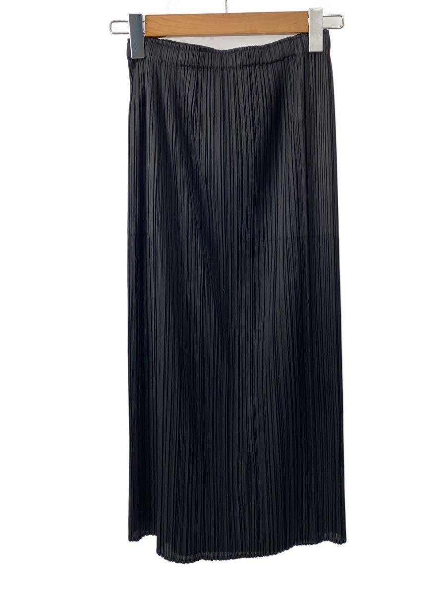 【中古】PLEATS PLEASE ISSEY MIYAKE◆スコート/M/ポリエステル/BLK/無地/PP55JG112【レディース御召しもの】