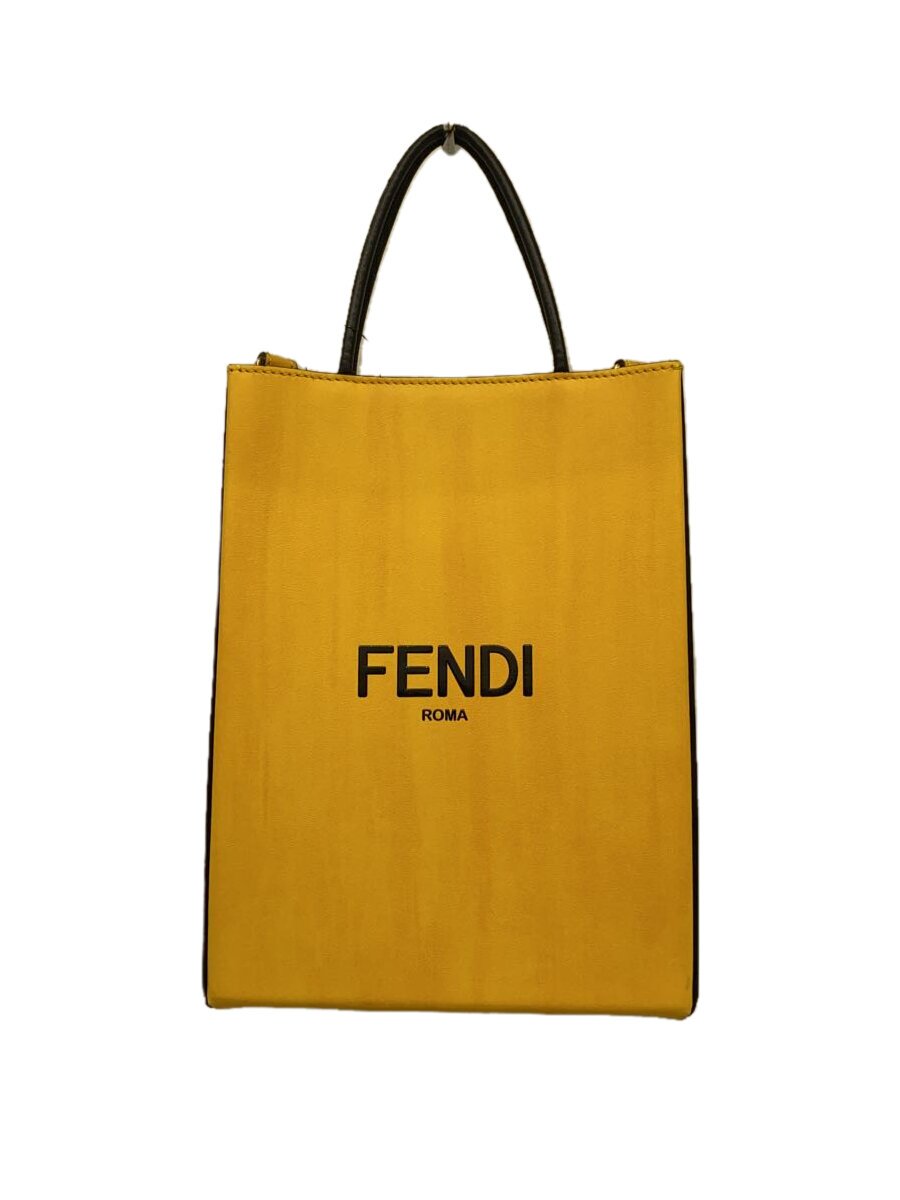 【中古】FENDI◆買い出し御徒面子/2way/ショルダーバッグ/なめし革/YLW/7VA512【御徒面子】