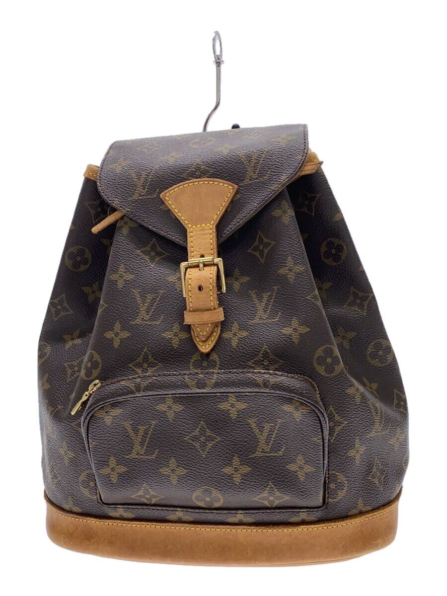 【中古】LOUIS VUITTON◆モン掏摸MM_モノグラム・帆布_BRW/PVC/BRW【御徒面子】