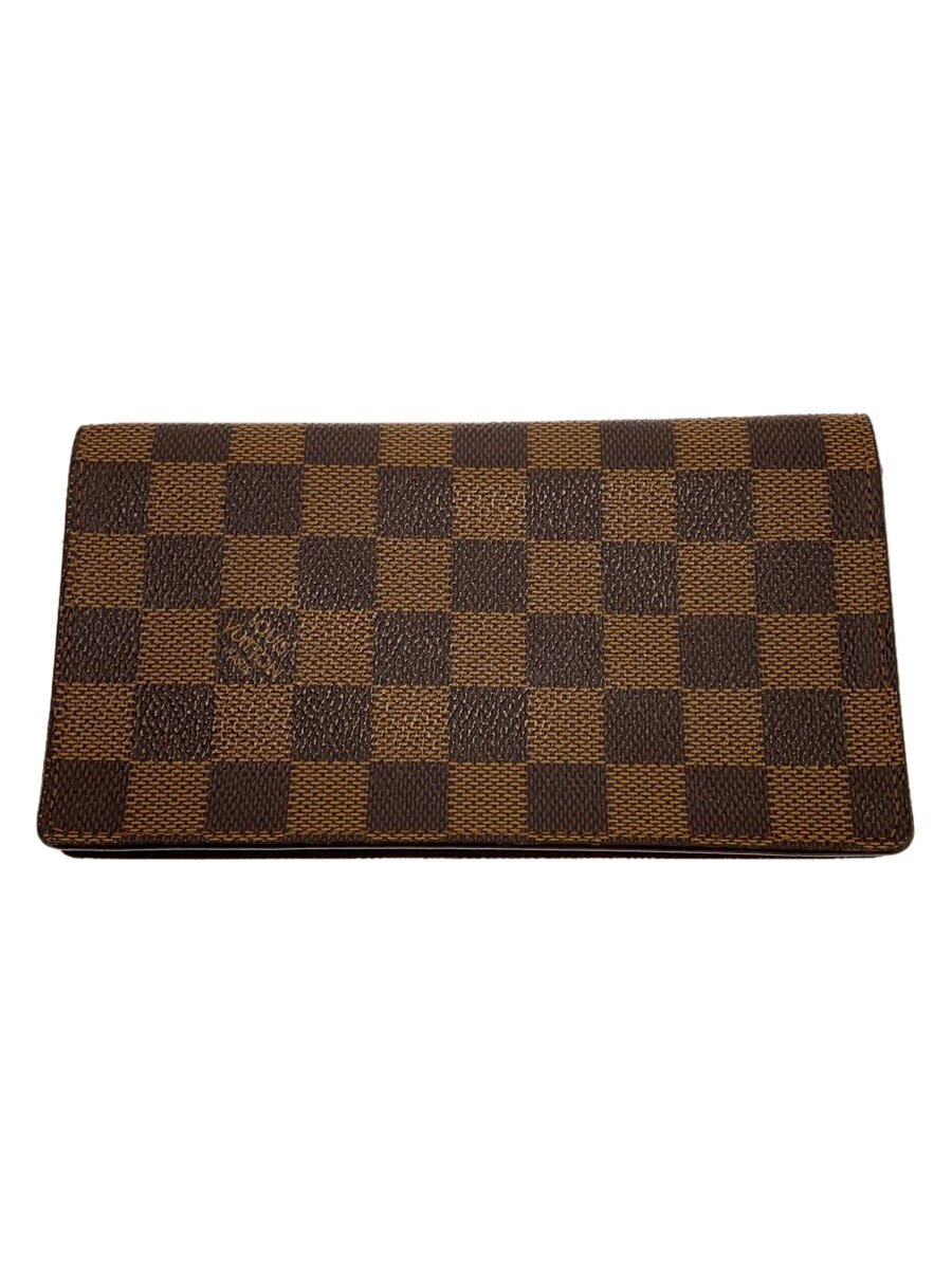 【中古】LOUIS VUITTON◆ポルト・カルト・クレディ_ダミエ・エベヌ/PVC/N60825/極無視できるな曲がり目有【服飾雑貨他】