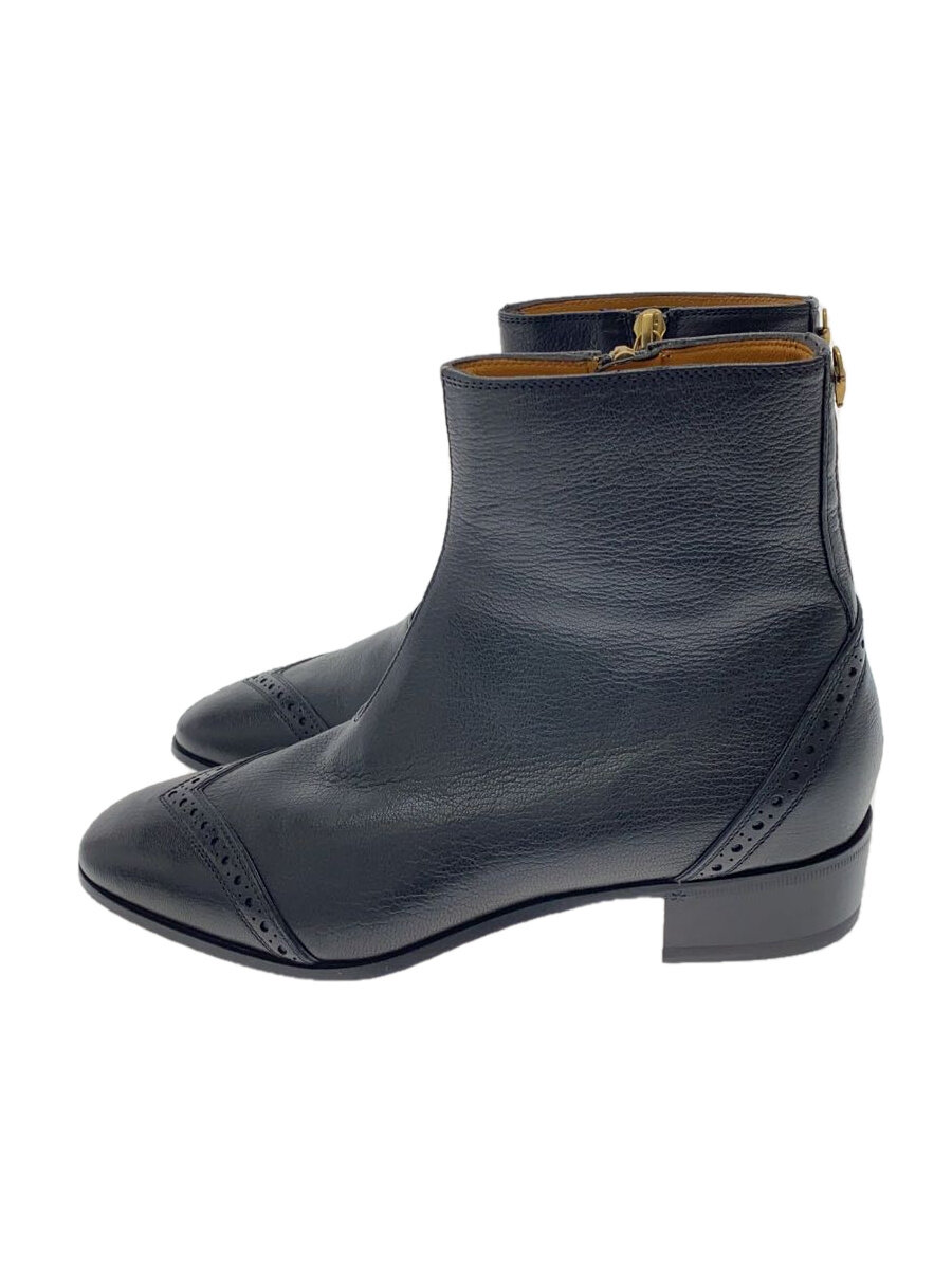 【中古】GUCCI◆アンクルブーツ/US5.5/BLK/なめし革/750322【シューズ】