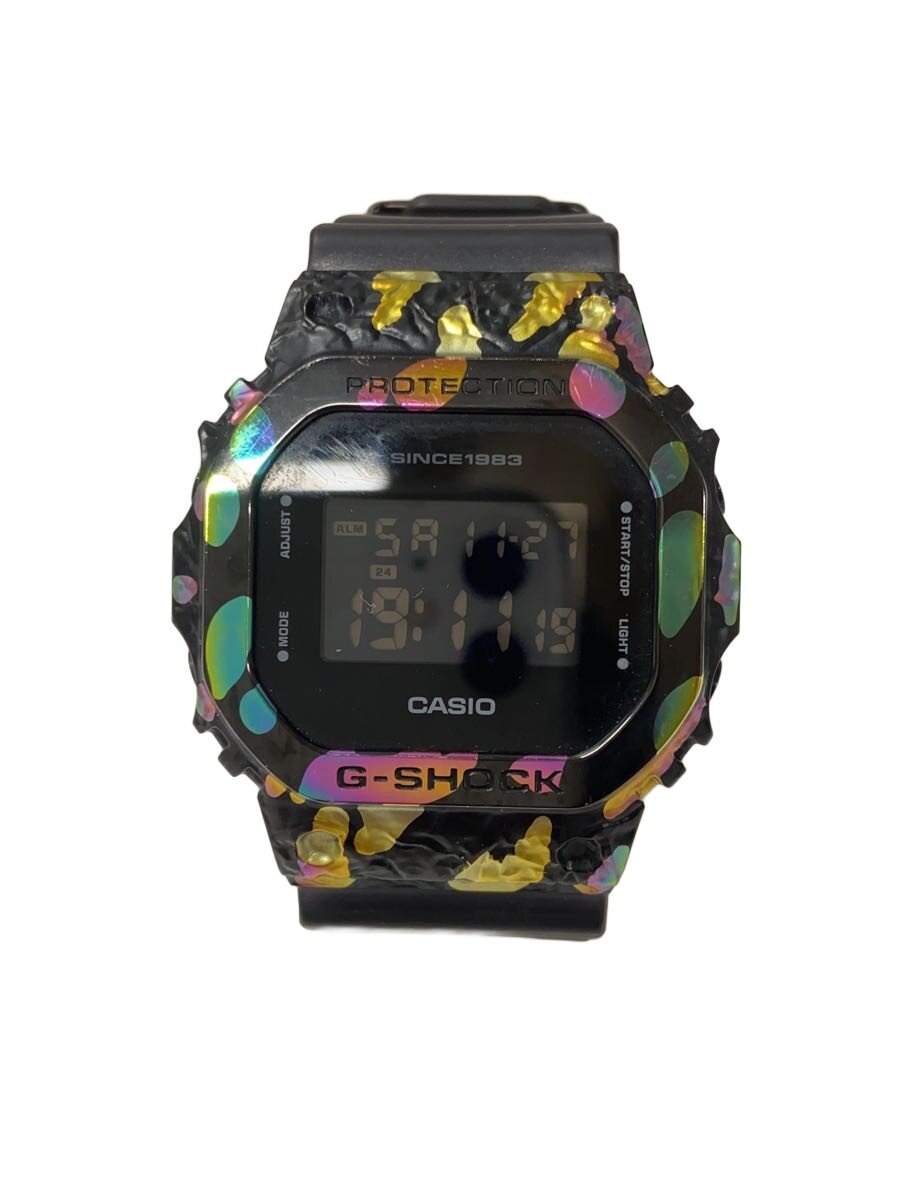 【中古】CASIO◆石英ウオッチ_G-SHOCK/デジタル/天然ゴム/BLK/BLK【服飾雑貨他】