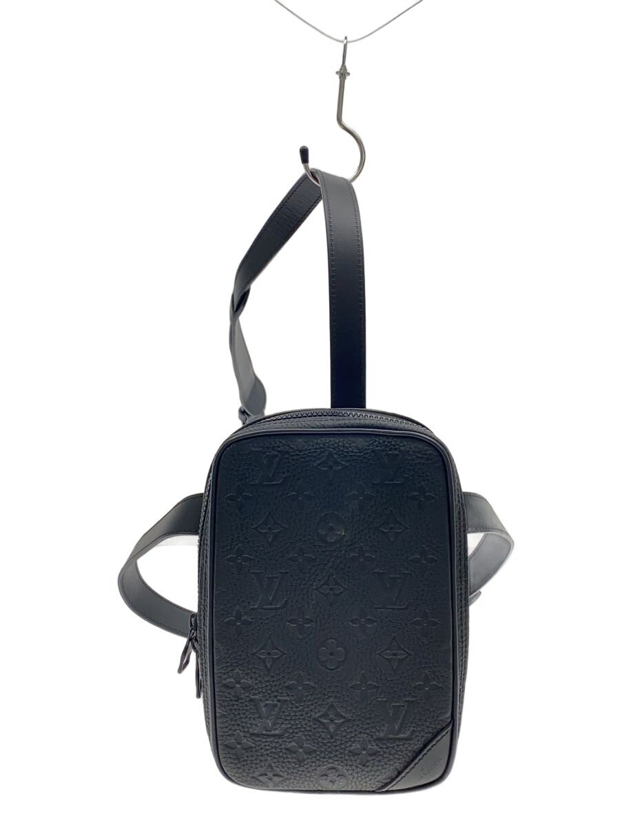 【中古】LOUIS VUITTON◆ユティリティ・サイドバッグ_モノグラム・トリヨン/牛皮/BLK/モノグラム【御徒面子】