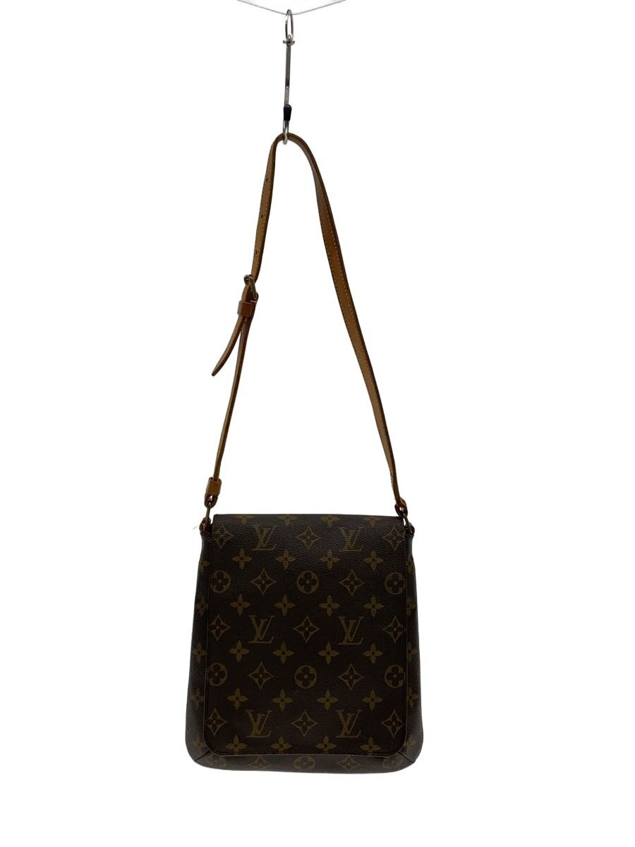 【中古】LOUIS VUITTON◆ミュゼット・サルサ_モノグラム・帆布_遊撃手肩部/PVC/BRW【御徒面子】