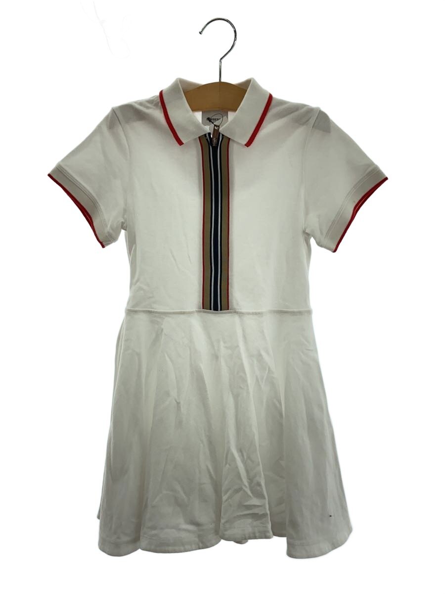 【中古】BURBERRY◆スポーツシャツ衣装/130糎/綿織物/WHT/無地/8047690【キッズ】