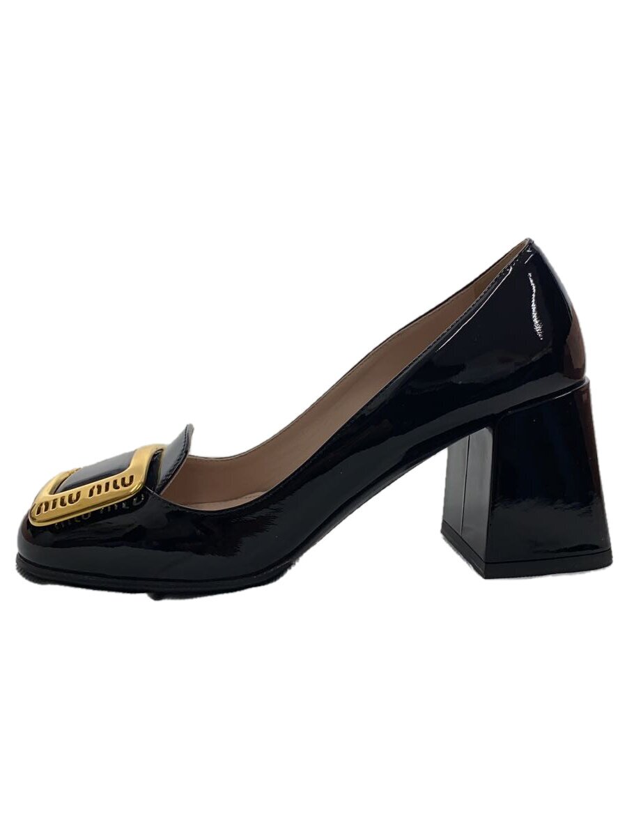 【中古】MIU MIU◆専売特許/バックル/イタリア製/パンプス/35.5/黒いこと/黒//【シューズ】